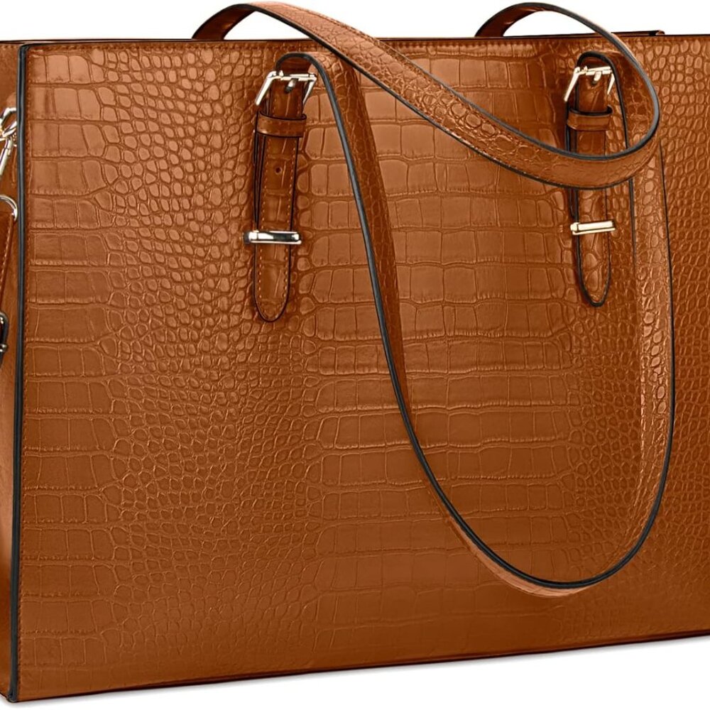 Laptop Bag for Women 15.6 Inch Laptop Tote Bag Leather Classy Computer Briefcase